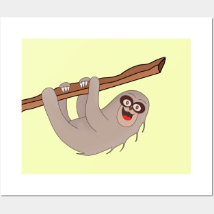 Hanging sloth Posters and Art